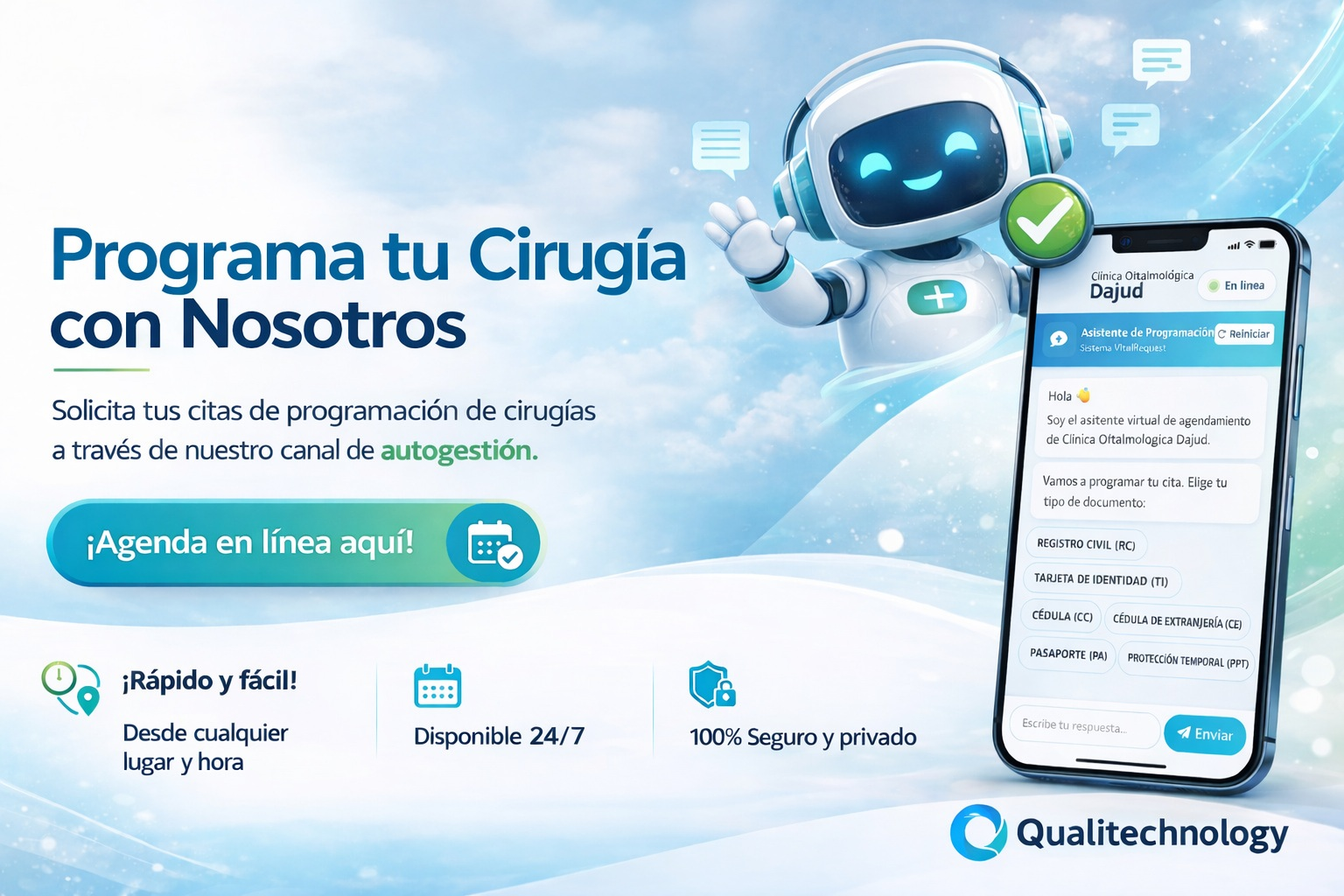 Autogestión para solicitar cita de programación de cirugía